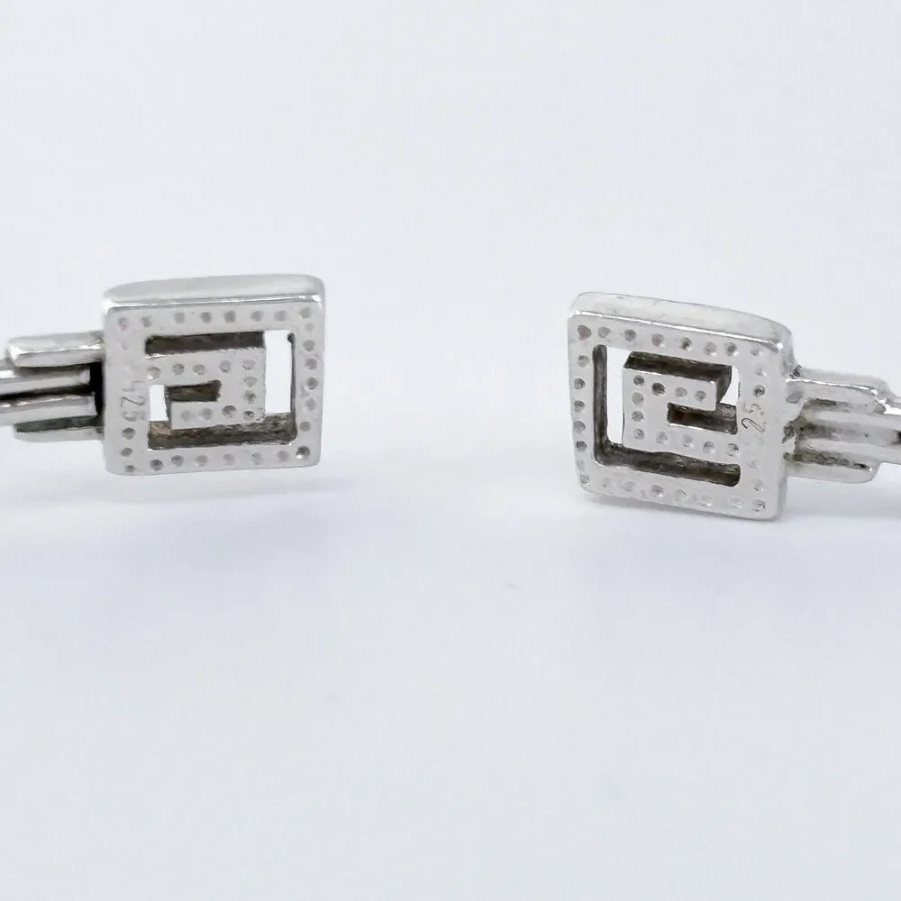 Elegant Sterling Silver Greek Key Bangle Bracelet (Unisex) - Picture 5 of 8